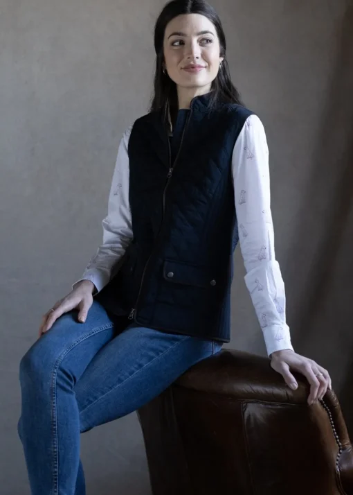 Ladies Quilted Gilet - Midnight