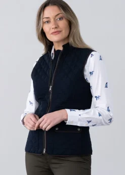 Ladies Quilted Gilet - Midnight