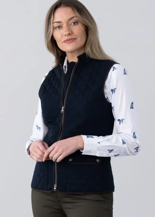 Ladies Quilted Gilet - Midnight