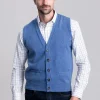Lambswool 2 Ply Waistcoat - Jeans