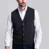 Lambswool 2 Ply Waistcoat - Charcoal