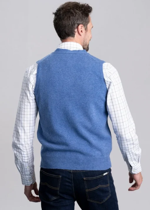 Lambswool 2 Ply Waistcoat - Jeans