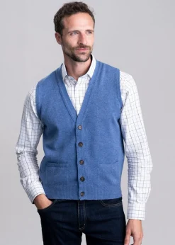 Lambswool 2 Ply Waistcoat - Jeans