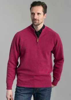Lambswool 2 Ply Zip Neck - Vegas with Dearne