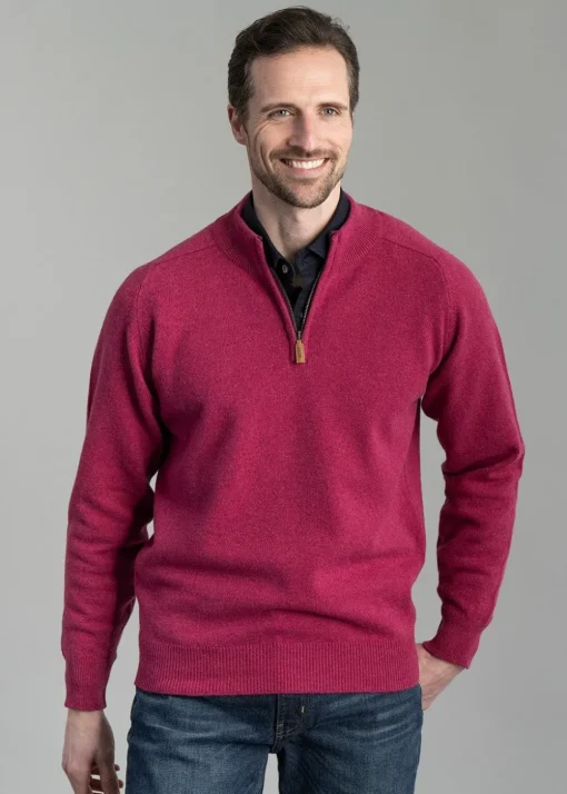 Lambswool 2 Ply Zip Neck - Vegas with Dearne