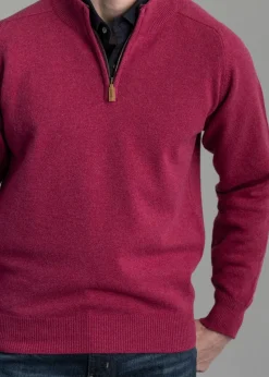 Lambswool 2 Ply Zip Neck - Vegas with Dearne