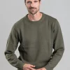 Lambswool Crew Neck Jumper - Moss