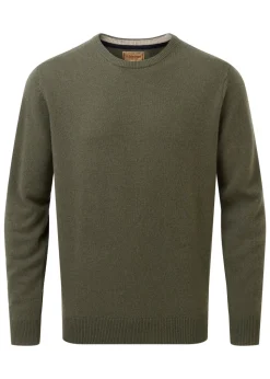 Lambswool Crew Neck Jumper - Moss