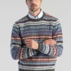Lambswool Fairisle Crew - Cliff