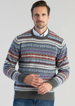 Lambswool Fairisle Crew - Cliff