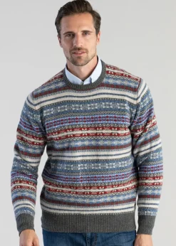 Lambswool Fairisle Crew - Cliff