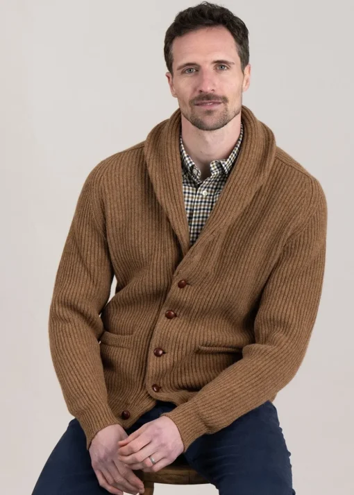 Lambswool Windsor Shawl Jacket - Driftwood