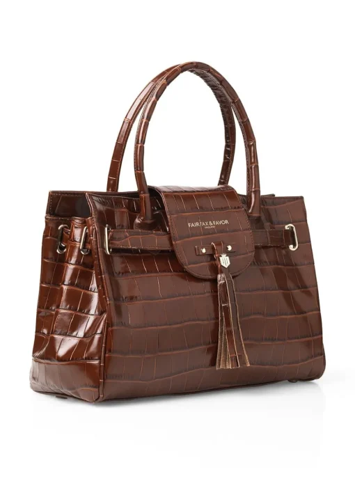 Leather Windsor Handbag - Conker