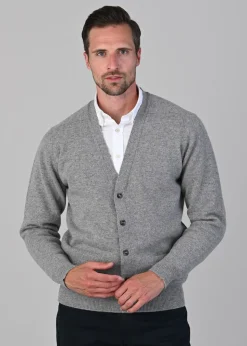 Leven 2 Ply Lambswool Cardigan - Flannel