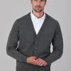Leven 2 Ply Lambswool Cardigan - Cliff