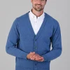Leven 2 Ply Lambswool Cardigan - Jeans