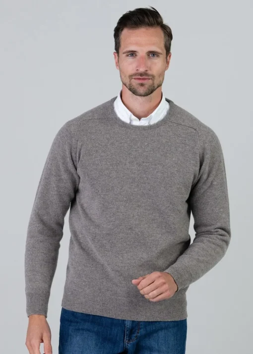 Leven 2 Ply Lambswool Crew Neck - Vole