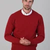 Leven 2 Ply Lambswool Crew Neck Plus Size - Poppy Mel