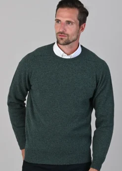 Leven 2 Ply Lambswool Crew Neck - Moorland