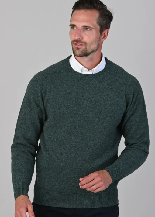 Leven 2 Ply Lambswool Crew Neck Plus Size - Moorland