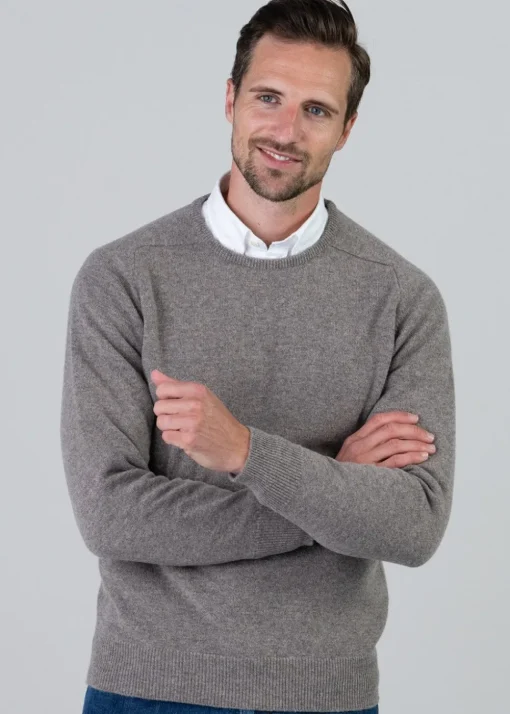 Leven 2 Ply Lambswool Crew Neck - Vole
