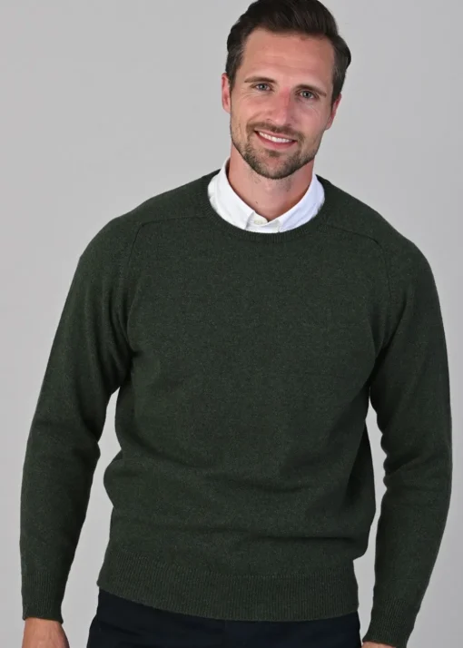 Leven 2 Ply Lambswool Crew Neck Plus Size - Rosemary