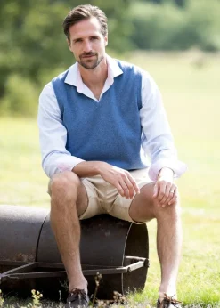 Leven 2 Ply Lambswool Slipover - Jeans