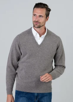 Leven 2 Ply Lambswool V-Neck Plus Size - Vole