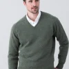 Leven 2 Ply Lambswool V-Neck - Landscape