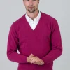 Leven 2 Ply Lambswool V-Neck - Vegas