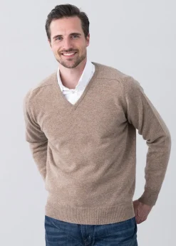 Leven 2 Ply Lambswool V-Neck - Colt
