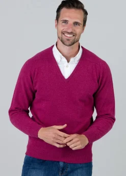 Leven 2 Ply Lambswool V-Neck - Vegas