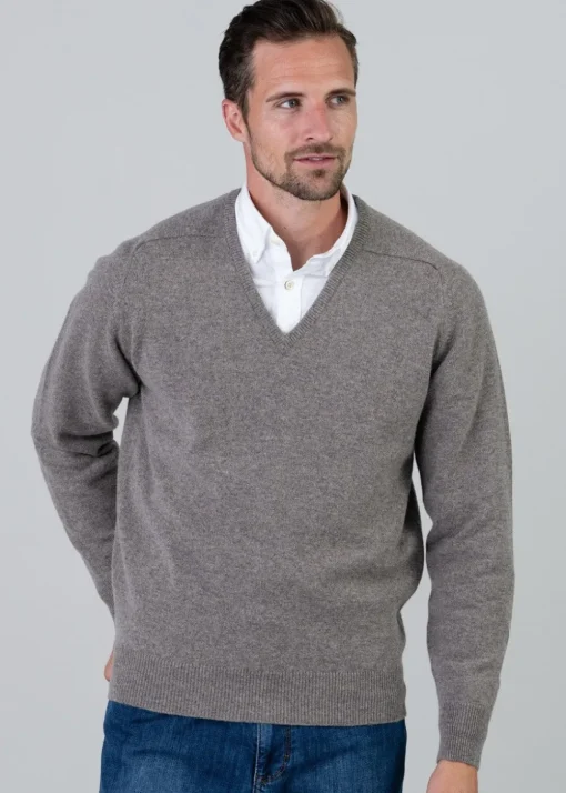 Leven 2 Ply Lambswool V-Neck Plus Size - Vole