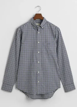 Light Twill Gingham Shirt - Sailor Navy