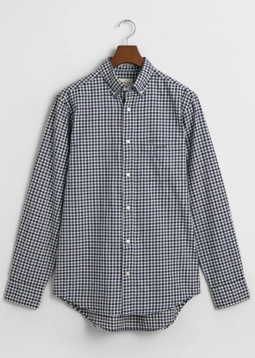 Light Twill Gingham Shirt - Sailor Navy