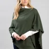 Lindsey Lambswool Poncho - Rosemary