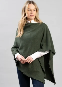 Lindsey Lambswool Poncho - Rosemary