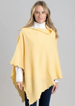Lindsey Lambswool Poncho - Solar