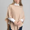 Lindsey Lambswool Poncho - Oatmeal