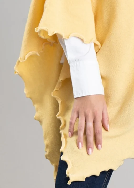 Lindsey Lambswool Poncho - Solar