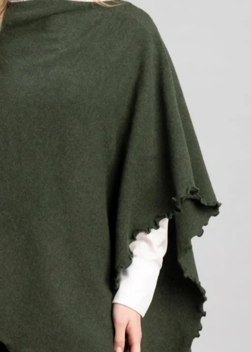 Lindsey Lambswool Poncho - Rosemary