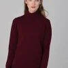 Lindsey Lambswool Roll Neck - Bordeaux