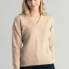 Lindsey Lambswool V-Neck - Oatmeal