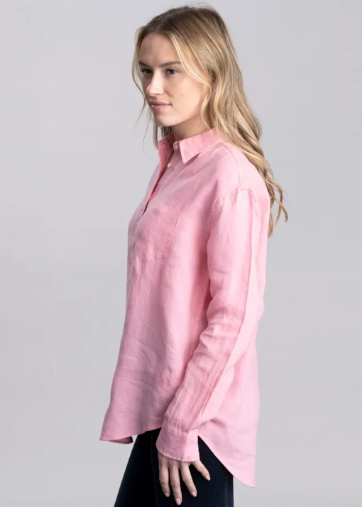 Linen Shirt - Geranium Pink
