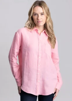 Linen Shirt - Geranium Pink