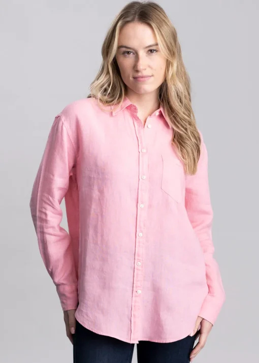Linen Shirt - Geranium Pink