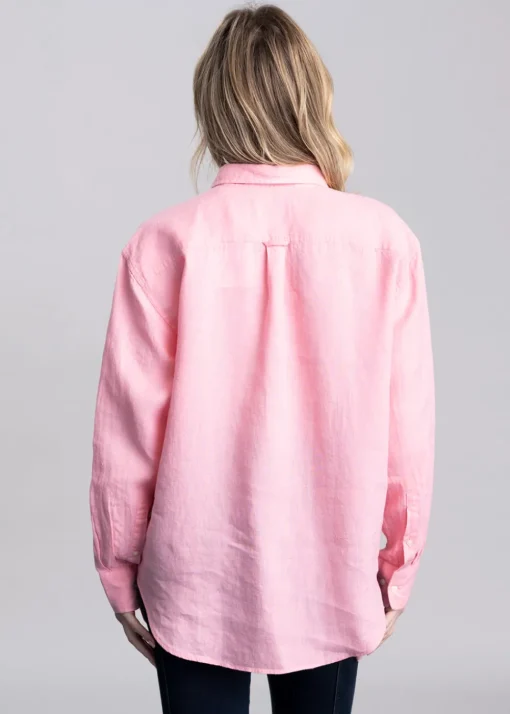 Linen Shirt - Geranium Pink