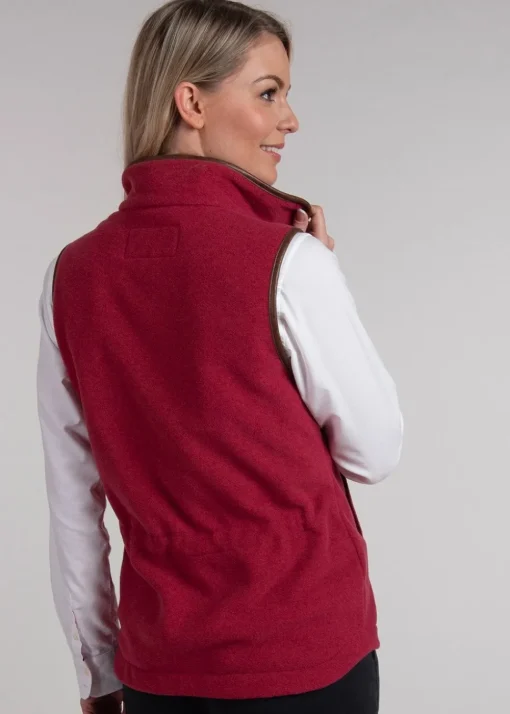 Lyndon Fleece Gilet - Pomegranate