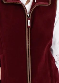 Lyndon Fleece Gilet - Claret