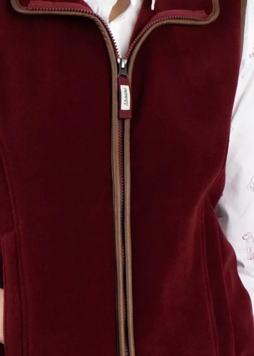 Lyndon Fleece Gilet - Claret